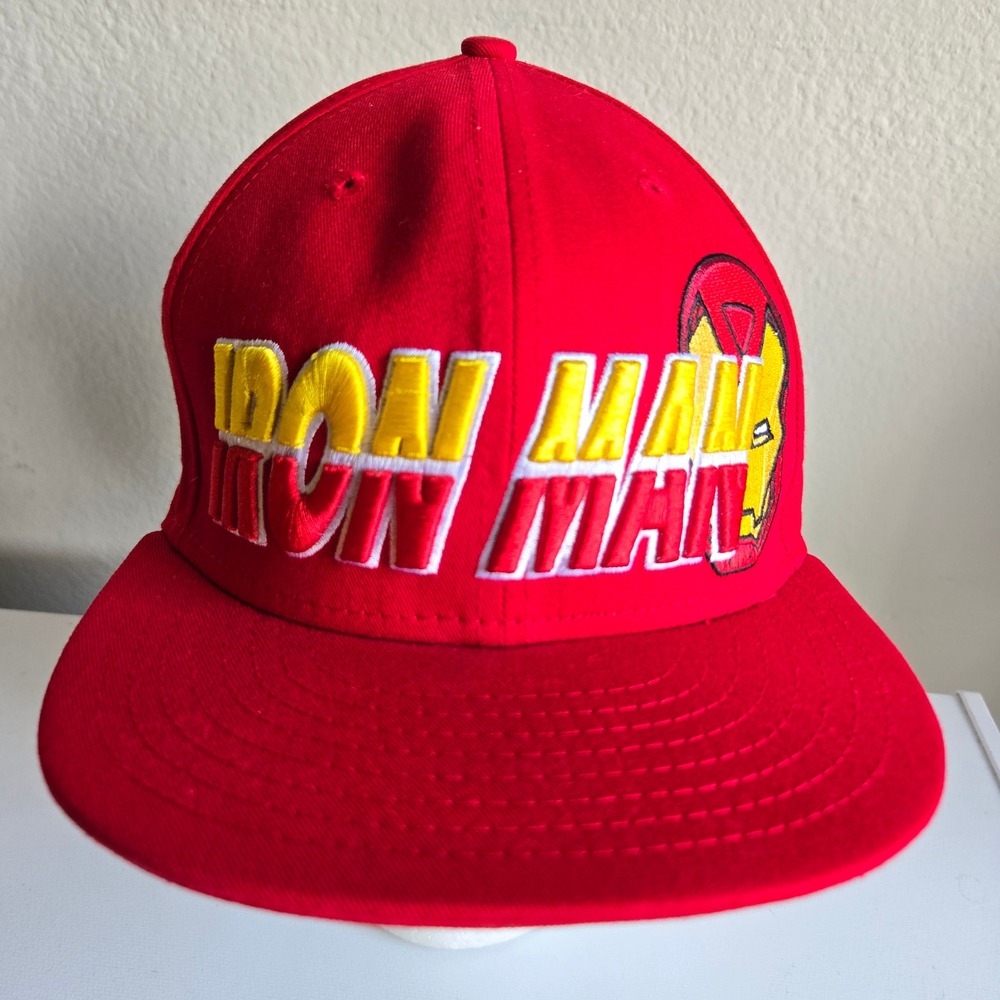 New‎ Era 9FIFTY Marvel Iron Man Red Embroidered Logo Hat Cap Snapback